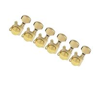 Set da 6 pezzi accordatori con bloccaggio teste di macchine per chitarra elettrica blocco corde piroli 6R /6L Piroli Per Accordatura Per Chitarra (Color : Gold 6L)