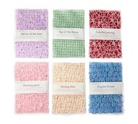 Set Da 6 Pezzi Di Carta Per Album, Adesivi Per Sfondo Collage, Materiale Per Manuali, Carta Con Texture A Rete In Pizzo, Decorativa Artistica, Materiali Decorativi