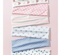 Set da 6 pezzi di fasce per capelli da donna con motivi floreali, fiocchi, cuori, orsi, quadri e righe, morbide e antiscivolo, elastiche per yoga e sport Tagli UnicaAnimalePoliestere