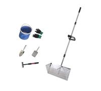 Set da 6 pezzi di guanti da spiaggia antiruggine con secchio guanti pale per una raccolta efficiente dei crostacei e giardinaggio ergonomico da giardino per spiaggia