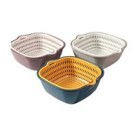 Set da 6 pezzi for lavello cucina, scolapiatti for verdure, cesto for frutta, for lavare la, bacinella in plastica for le, di scarico for(Beige white 6pcs)