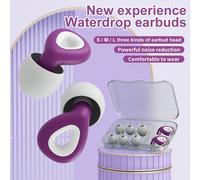 Set da 6 pezzi Tappi per le orecchie in silicone antifono, adatti per nuotare impermeabili, dormire in tranquillità, protezione professionale per le orecchie, di tutte le taglie, riutilizzabili Silico