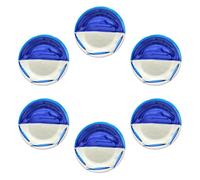 Set da 6 Piatti Piani in Ceramica Artigianale Ø 24 cm Stile Vietrese - Dipinti a Mano - Piatti da Portata, Servizio da Tavola -Vietri-Costiera Amalfitana-Caltagirone-Sicilia- 0108251203-6