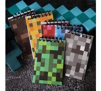 Set da 6 quaderni rilegati a spirale con stile pixel, ufficialmente concessi in licenza da Microsoft Minecraft, ideali come regalo per l'apprendimento quotidiano, l'ufficio, creativi e divertenti, con