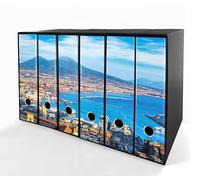 Set da 6 raccoglitori ad anelli GOLFO DI NAPOLI- Faldoni SHAREPRINTING (H34 con 2 anelli)