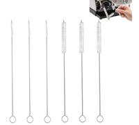 Set da 6 Scovolini per Macchina Caffè e Cannucce Spazzolino per Pulire Piccole Fessure e Tubicino Latte da 3mm e 7mm Compatibile con Miele, Jura, Siemens, Krups, Saeco, Melitta, Nivona Lunghezza 20cm