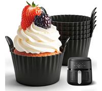Set da 6 Stampi in Silicone per Uova | Per Frittatrice ad Aria (Airfryer) | Stampo per Uova sode, Cupcake e Mini Quiche | Antiadherente e Riutilizzabile | Adatto a Forno e Microonde