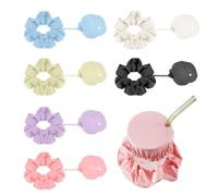 Set da 6 Tappi per Barattoli e Bicchieri con Fascia Protettiva, 6 Colori, Universale per Bicchieri, Tazze e Tappi - Proteggi Bevande da Sabbia, Insetti e Sporco - Regalo Perfetto