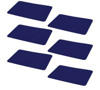 Set Da 6 Tovagliette In Feltro 44x30 Cm Navyblu Rettangolare HAC24 Premium