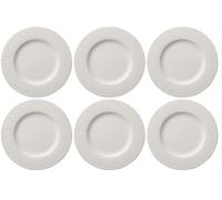 Set Da 6 Villeroy & Boch MANUFACTURE ROCK BLANC Piatto Da Tavola D. 27cm Bianco