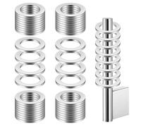 Set da 60 Rondelle per Cerniere, Rondelle per Porte da Interno, Ø 10mm x 15mm, Distanziatori in Acciaio Inox per Porte Standard, Spessori per Cerniere di Porte, Anelli di Montaggio