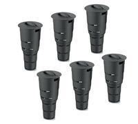 Set da 6X Compostiera da Giardino Sotterranea 11 L Antracite in Plastica H 53 cm, Compostiere Modulare Bio, Bidone per Rifiuti Organici