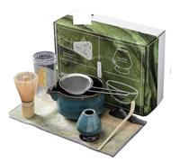 Set da 7/4 pezzi for Matcha, fatto a mano, facile pulire, ciotola, frusta, cucchiaino, set tè, accessori for la preparazione del, cerimonia per preparare il tè matcha(7pcs blue)