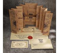 Set da 7 pezzi a tema Harry Potter WB, la mappa dei originale, il biglietto di ammissione a Hogwarts e oggetti di , a feste a tema e celebrazioni di compleanno, per i fan di Harry Potter