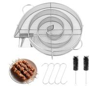 Set da 7 Pezzi Affumicatore Barbecue Portatile,Durevole,Generatore Fumo Freddo con Manico,Con 2 Spazzola, 4 Ganci,per griglie, affumicatori e forni per affumicatura, riutilizzabili