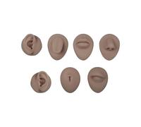 Set da 7 pezzi di allenamento per l'arte cosmetica con 7 superfici riutilizzabili in silicone per esercitarsi sul viso multi tono strumento di simulazione delle sopracciglia