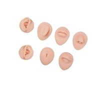 Set da 7 pezzi di allenamento per l'arte cosmetica con 7 superfici riutilizzabili in silicone per esercitarsi sul viso multi tono strumento di simulazione delle sopracciglia
