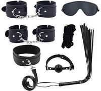 Set Da 7 Pezzi Per Allenamento Yoga In Pelle Nera, Regalo Per Uomo Donna ̣ σ α