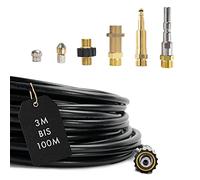 Set da 7 pezzi per tubo di pulizia professionale per Kärcher Kränzle NILFISK ALTO WAP HD HDS connettore 1/8" AG: M22 x 1,5 IG, adattatore a baionetta e adattatore KEW, 2 ugelli, Quick Connect