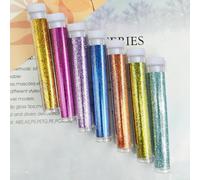 Set da 7 pz Glitter ultra fine ologramma laser per resina, arte e artigianato, ombretto makeup, polvere glitter tonalità oro cipolla, adatto per colla e slime, decorazioni per unghie fai da te, access