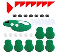 Set da 8 centrotavola da golf, decorazioni tra cui palla verde tappetini bandiere rosse trappola di sabbia per tavolo sport a tema foro di compleanno in una decorazione per feste
