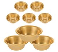 Set da 8 Mini Ciotole in Rame e Ottone per Offerte Buddiste, Design Elegante, Resistente e Salvaspazio, per Cerimonie in Grandi Templi