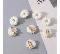 Set da 8 mollette per capelli a forma di margherita bianca, nuovi accessori per capelli bianchi alla moda, adatti per San Valentino, feste, acconciature quotidiane, regalo per la festa della mamma/pic