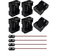Set da 8 pezzi 6 x 1,5 V AA addensare Battery Holder e I Type Standard Snap Connector Kit 12 Volt Addensare Plastica Batteria Caso Box