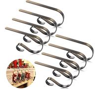 Set da 8 pezzi di porta calze natalizie in metallo, antiscivolo e sicuri, adatti anche come ganci pe