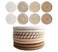 Set da 8 pezzi di sottobicchieri assorbenti for bevande, minimalisti in cotone intrecciato, decorazioni for tavolini caffè, graziosi for tazze Per Tazza da tè