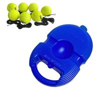 Set da 8 pezzi per allenamento da tennis con palla e corda, per allenamento da solo, con 7 palline gialle, alto, per allenamento al chiuso e all'aperto