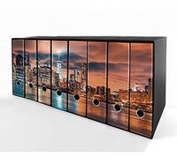 Set da 8 raccoglitori ad anelli NEW YORK - Faldoni SHAREPRINTING (H34 con 4 anelli)