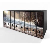 Set da 8 raccoglitori ad anelli ONDA e ROCCE - Faldoni SHAREPRINTING (H31 con 2 anelli)