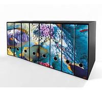 Set da 8 raccoglitori ad anelli PESCI e CORALLI - Faldoni SHAREPRINTING (H31 con 4 anelli)