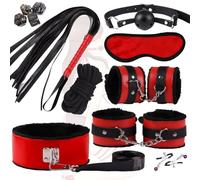 Set da 9 pezzi di cinghie per Pilates in rosso, cinghie per esercizi e stretching di mani e piedi, cinghie di fissaggio per l'allenamento