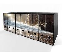 Set da 9 raccoglitori ad anelli ONDA e ROCCE - Faldoni SHAREPRINTING (H34 con 4 anelli)