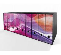 Set da 9 raccoglitori ad anelli RESINA ROSA - Faldoni SHAREPRINTING (H34 con 2 anelli)