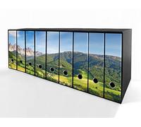 Set da 9 raccoglitori ad anelli SCENARIO ALPINO - Faldoni SHAREPRINTING (H34 con 4 anelli)