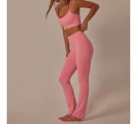Set da allenamento da donna con top corto con doppio spallaccio e ritagli e leggings a vita alta elasticizzati, outfit casual estivo da tifosa per la Coppa del Mondo L,M,S,XL,XSBlocchi di colore,Lette