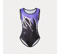 Set da attività per ragazze adolescenti - Body da danza luccicante, vestito tutù da balletto, elegante completo vintage per yoga e sport, abbigliamento da danza per esibizioni 8Y,9Y,10Y,11Y,12Ystampa