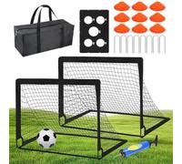 Set Da - Attrezzatura Per Pratica Sportiva 120 X 90 Cm, 2 Porte Da Con Bersaglio E Coni, Attrezzatura Da Allenamento Portatile E Durevole | Set Da Per Giochi, Campo Da Gioco