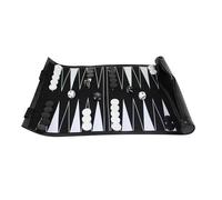 Set da backgammon arrotolabile da viaggio nero da 13 pollici