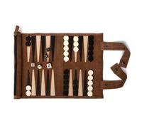 Set da backgammon Sondergut da viaggio - arrotolabile portatile in vera pelle scamosciata