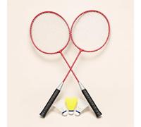 Set da badminton, 2 racchette e 3 volanti, 5 pezzi | Set completo da badminton con racchette e piume per giardino, parco e tempo libero