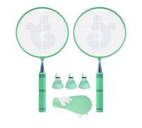 Set da badminton per attività all'aperto, kit con doppia racchetta per esercizi divertenti, design robusto con impugnatura comoda, attività coinvolgente per sport scolastici, legami in famiglia