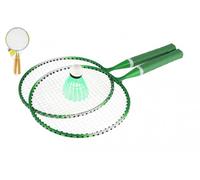 Set da badminton per bambini - 2 racchette e 1 volano, metallo/plastica, in sacca a rete
