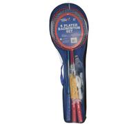 Set Da Badminton Per Bambini 4 Giocatori Con Rete E Pali 4 Racchette 3 Volanti