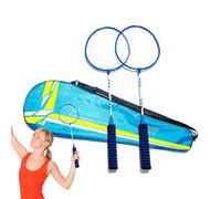 Set da badminton | Set di ricambio leggero per 2 giocatori | Racchette elastiche e antiscivolo, attrezzature per spiaggia, giardino, gioco di famiglia