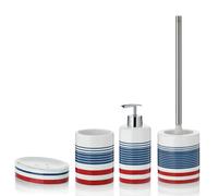 Set Da Bagno 4 Pezzi Dispenser Di Sapone Spazzola WC Portasapone Tazza