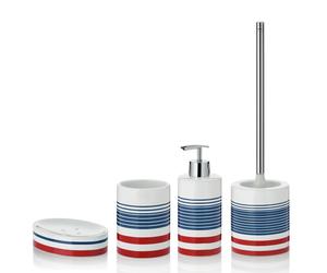 Set Da Bagno 4 Pezzi Dispenser Di Sapone Spazzola WC Portasapone Tazza